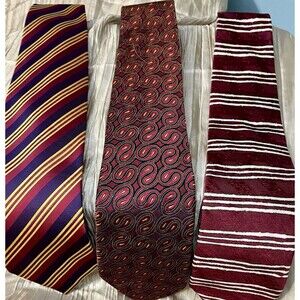 3 Men’s Ties Retro Bold Multicolored Attaco Robert Talbot Brooks Brothers